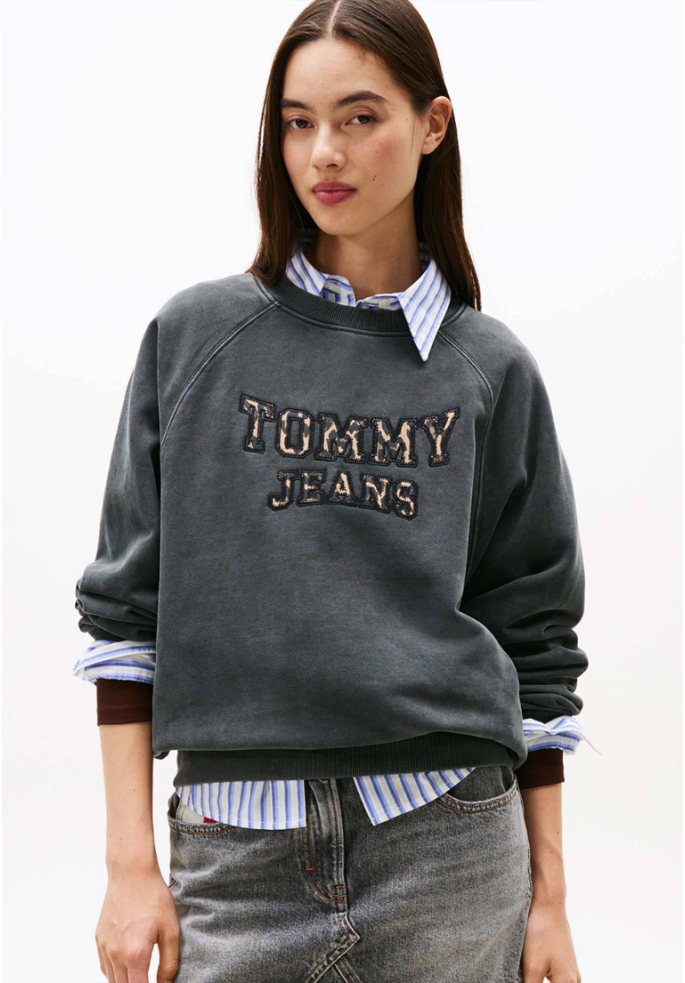SUDADERA LEOPARD VARSITY CREW | TOMMY...