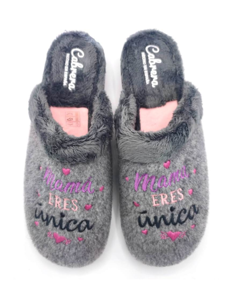 PANTUFLA MAMÁ ERES ÚNICA | CABRERA